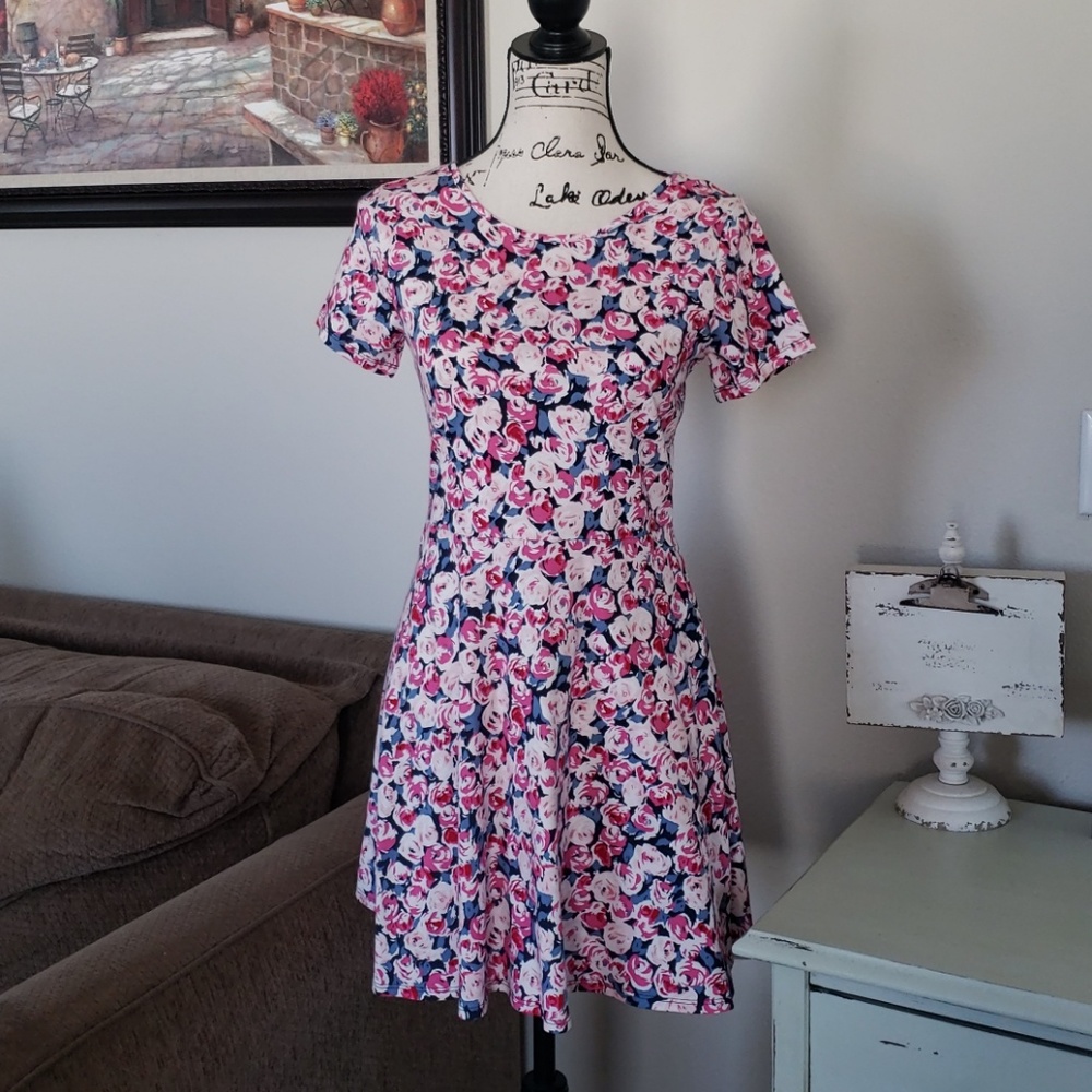 Childrens Place Skater Floral Dress